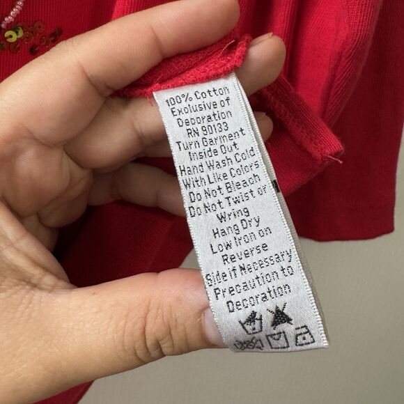 Quacker Factory Red Patriotic Embellished Sequins Fireworks July 4.Size XS - Picture 7 of 14